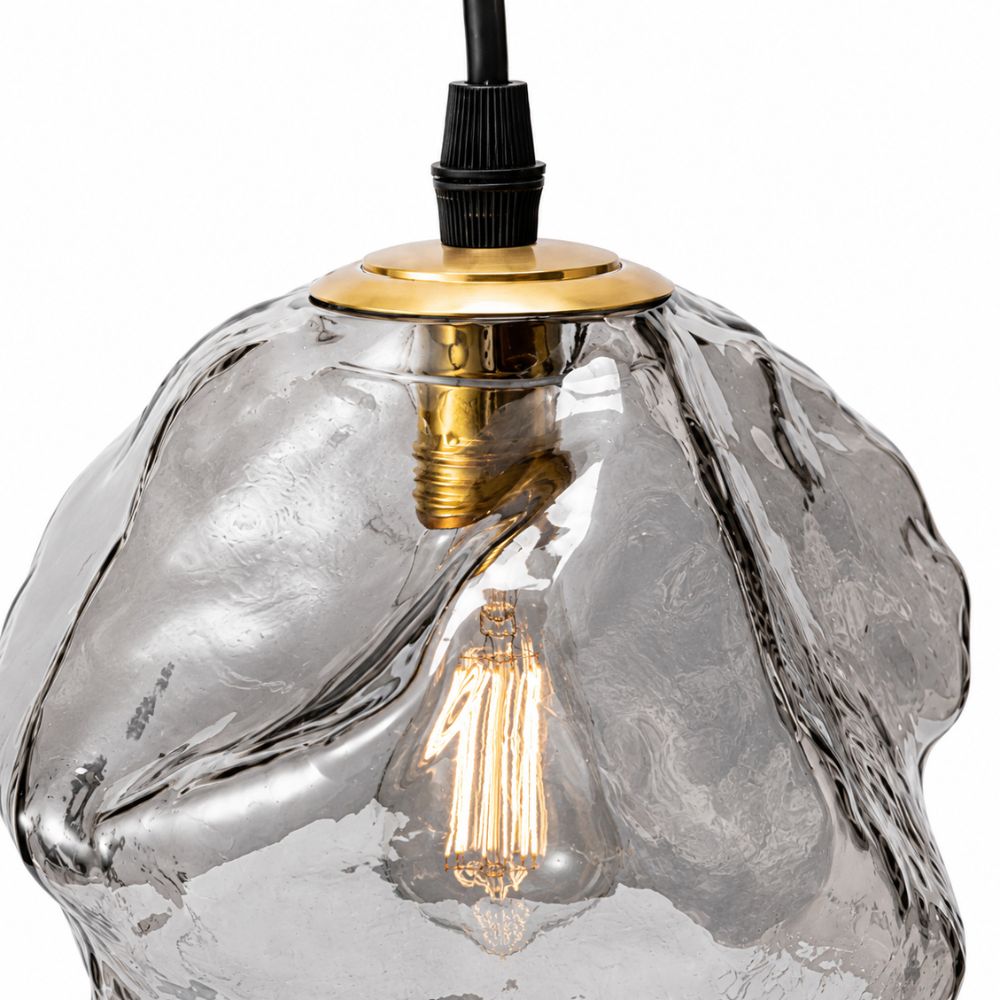 Lampa wisząca LED z teksturą kostki lodu