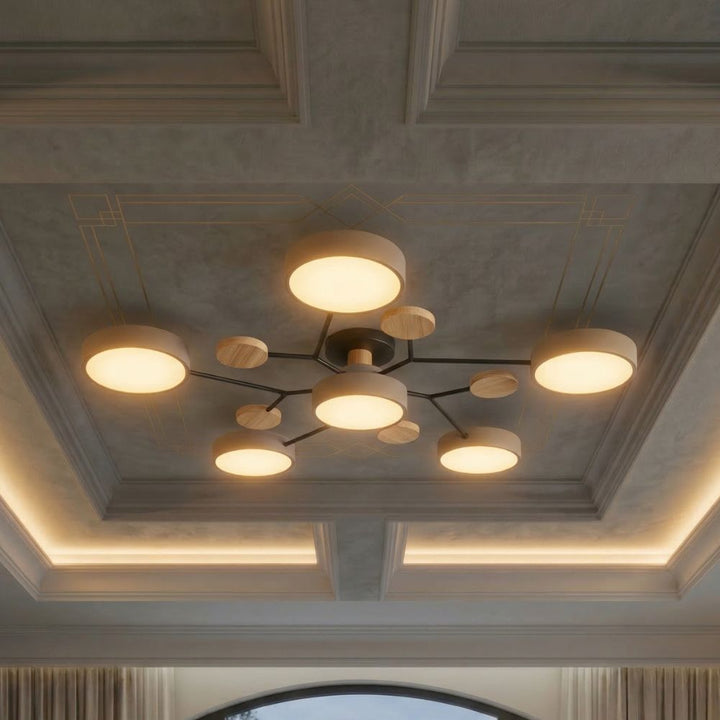 Smukła lampa sufitowa z ręcznie wykończonymi detalami – nowoczesny design