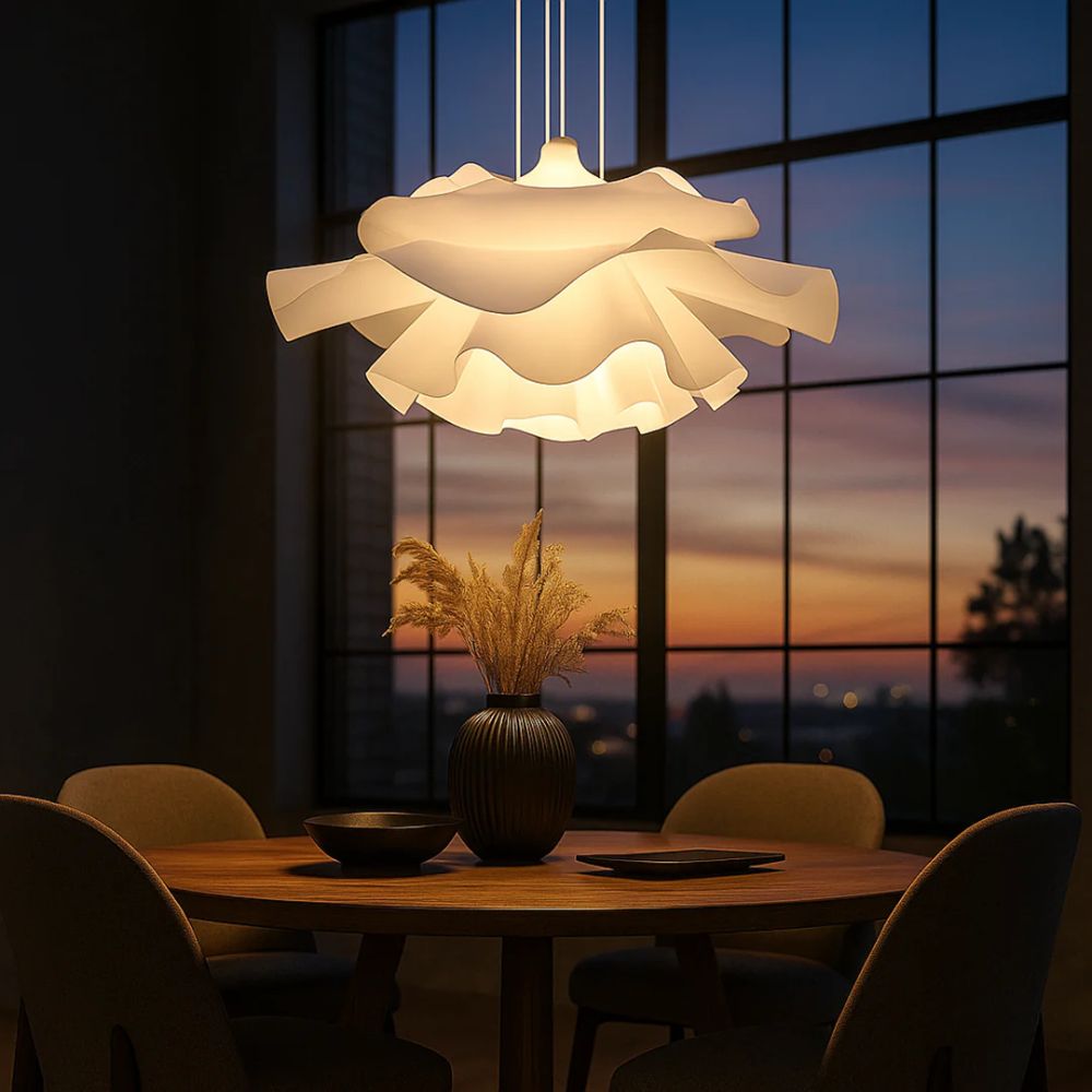Kwiatowa akrylowa lampa wisząca