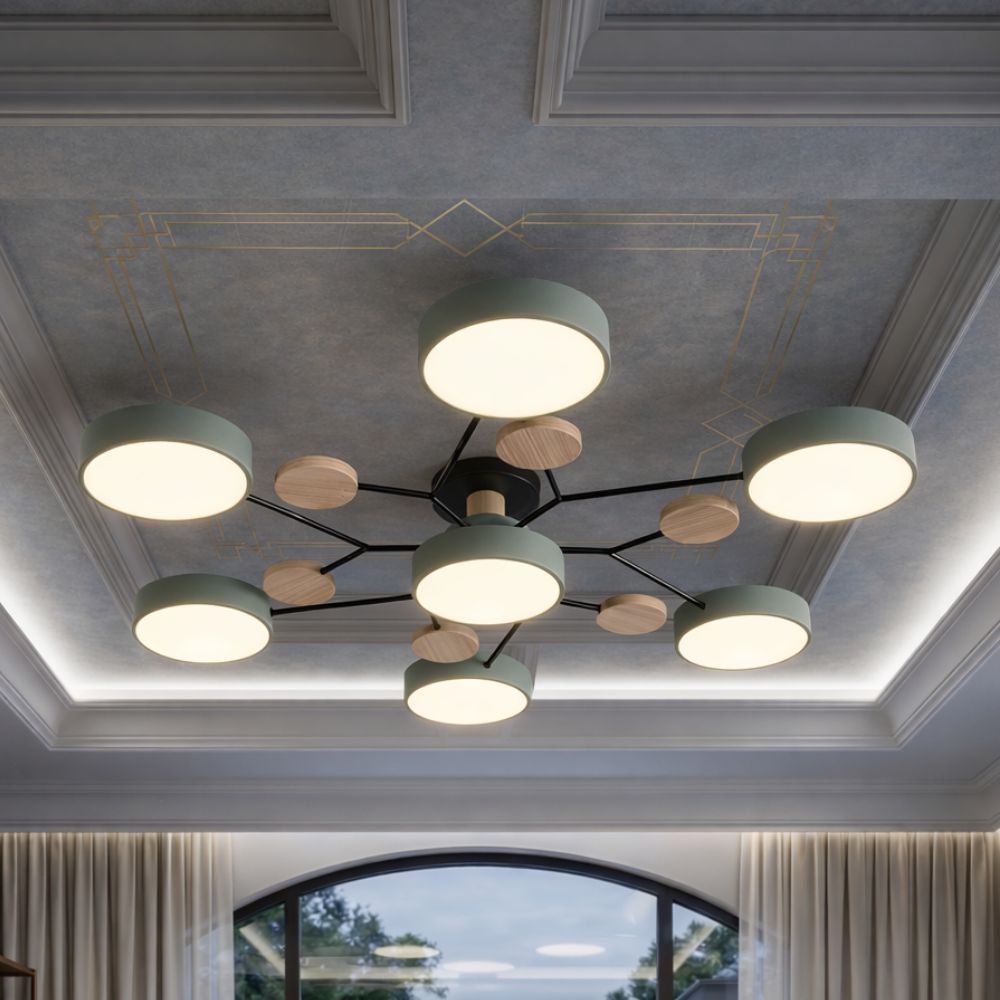 Smukła lampa sufitowa z ręcznie wykończonymi detalami – nowoczesny design