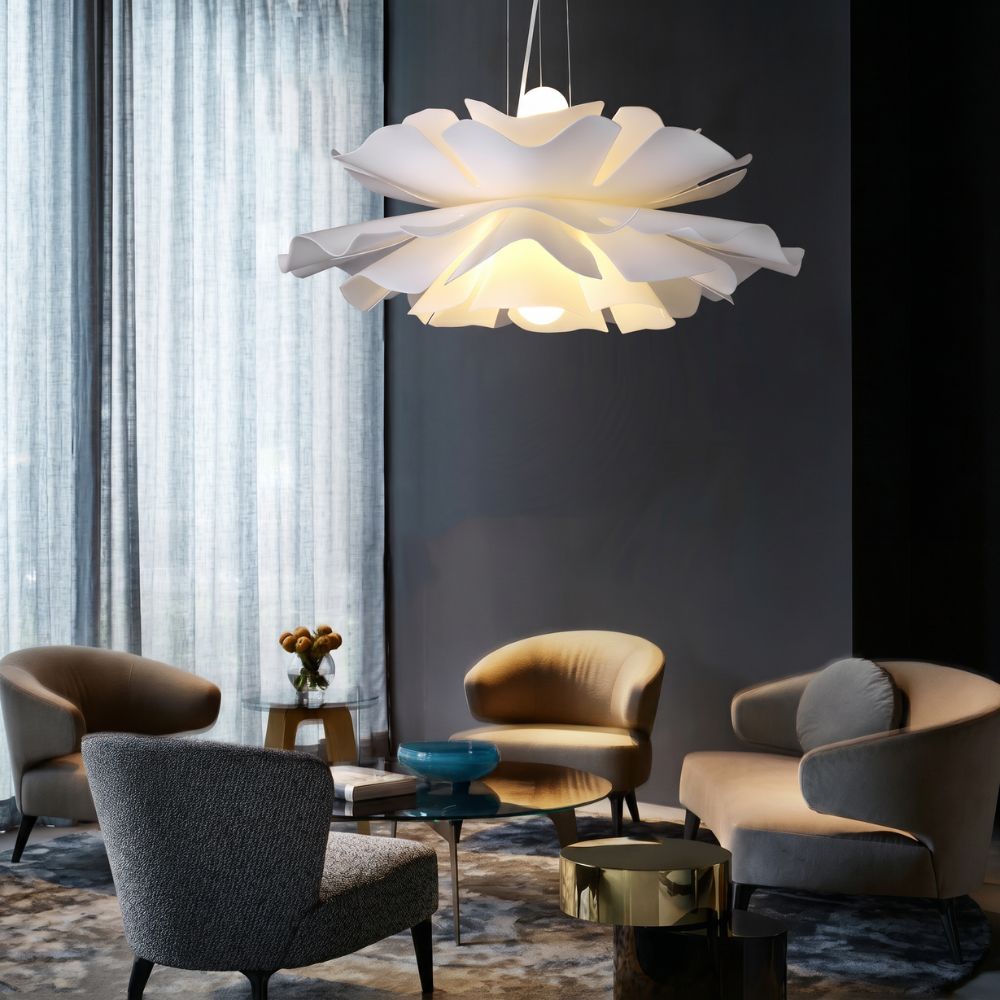 Kwiatowa akrylowa lampa wisząca