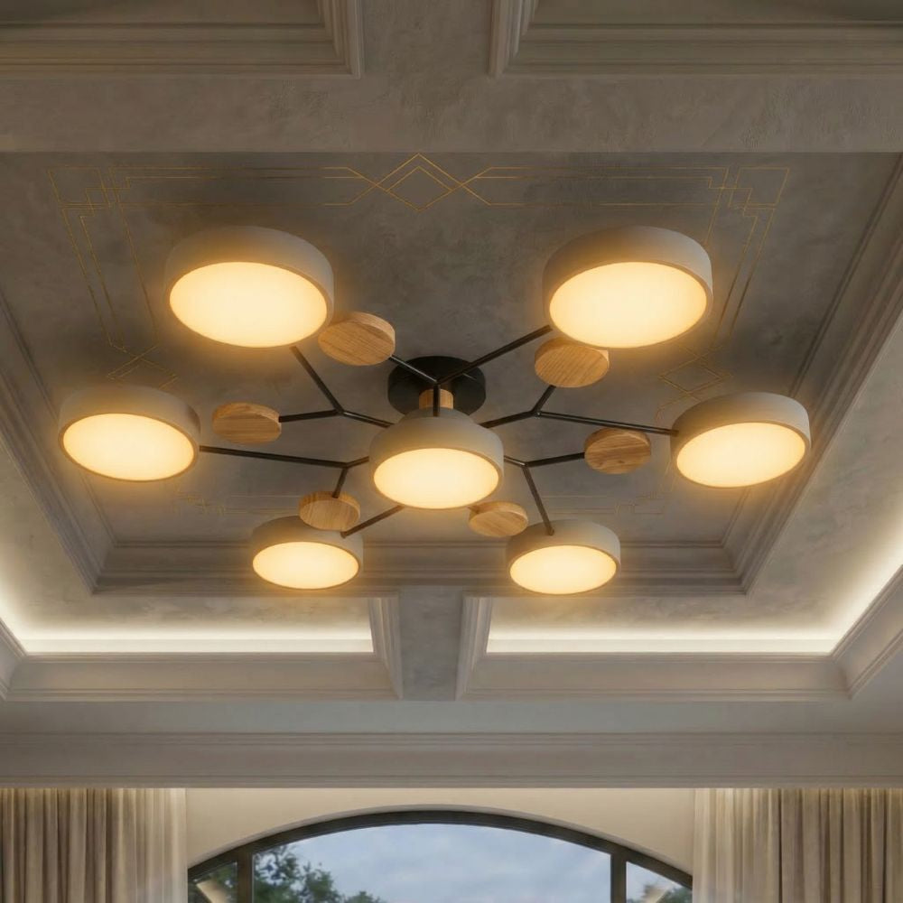 Smukła lampa sufitowa z ręcznie wykończonymi detalami – nowoczesny design