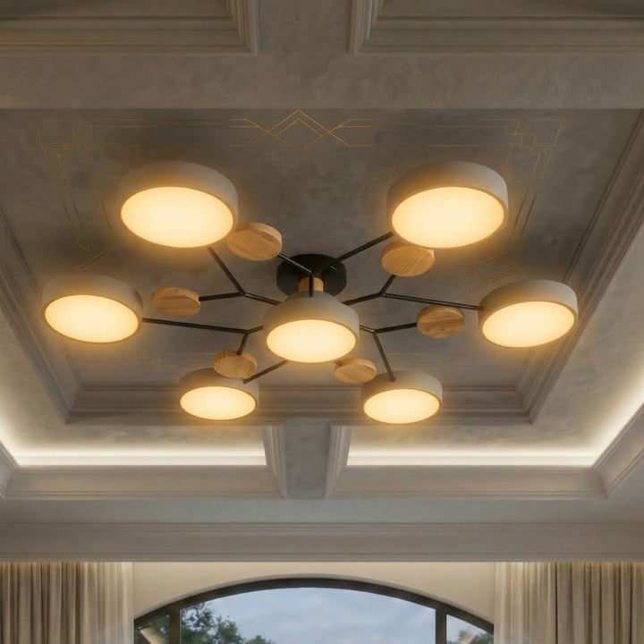 Smukła lampa sufitowa z ręcznie wykończonymi detalami – nowoczesny design