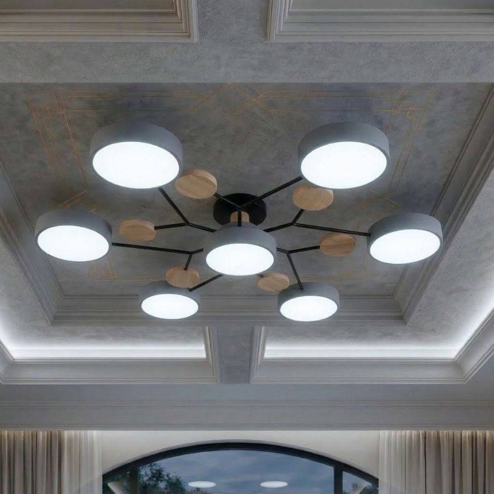 Smukła lampa sufitowa z ręcznie wykończonymi detalami – nowoczesny design