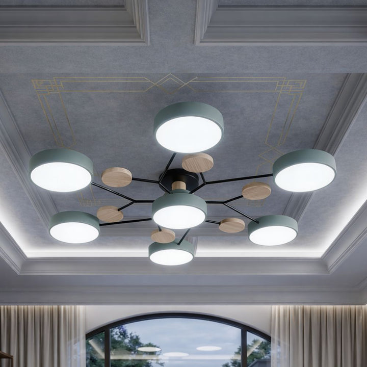 Smukła lampa sufitowa z ręcznie wykończonymi detalami – nowoczesny design