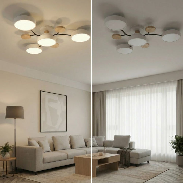 Smukła lampa sufitowa z ręcznie wykończonymi detalami – nowoczesny design