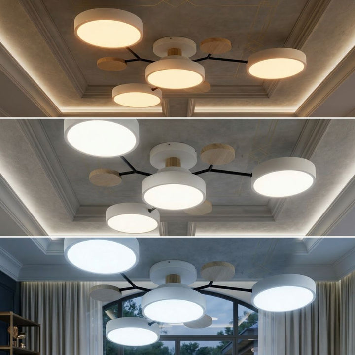 Smukła lampa sufitowa z ręcznie wykończonymi detalami – nowoczesny design