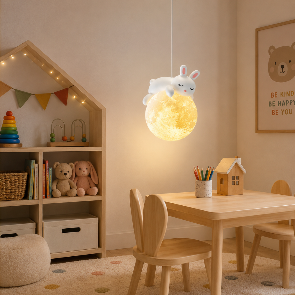 Fantazyjna przytulna lampa wisząca z podświetleniem
