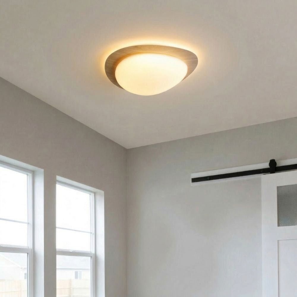 Lampa Sufitowa Drewniana Scandinavian LED