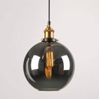 Lampa wisząca z dymionego szkła E27