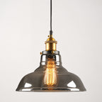 Lampa wisząca z dymionego szkła E27