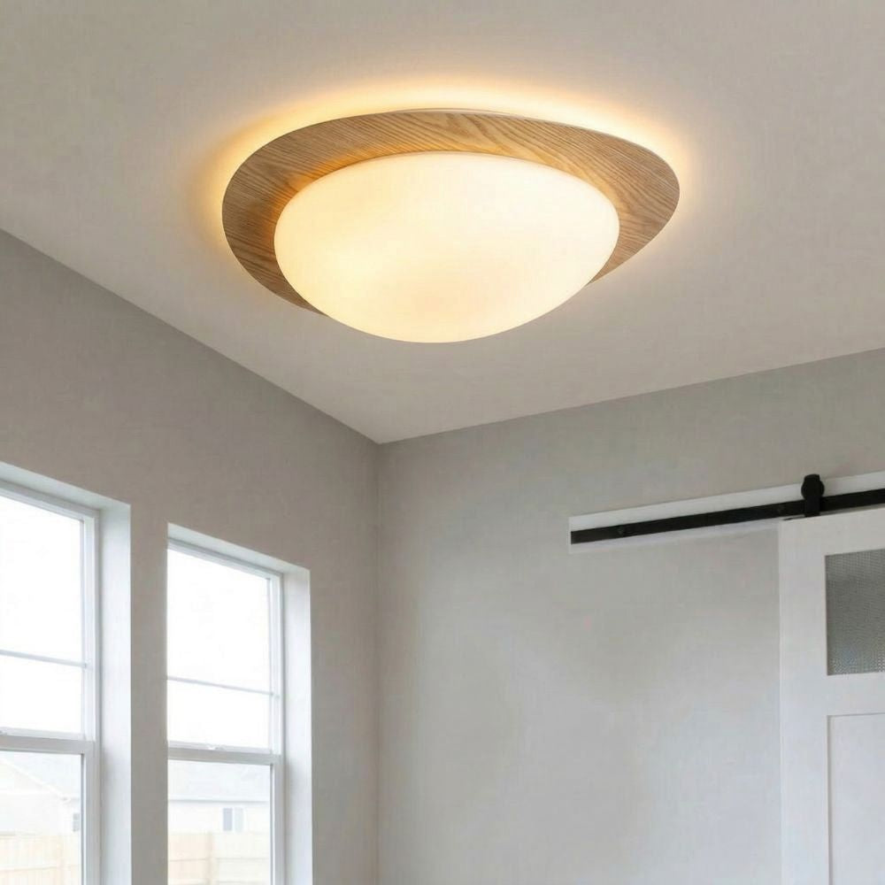Lampa Sufitowa Drewniana Scandinavian LED
