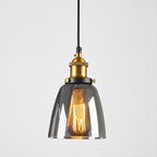 Lampa wisząca z dymionego szkła E27