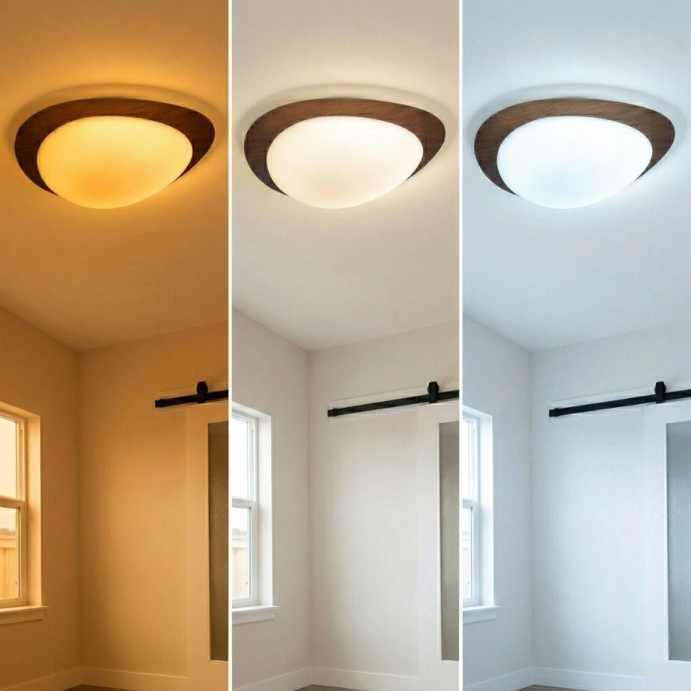 Lampa Sufitowa Drewniana Scandinavian LED