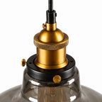 Lampa wisząca z dymionego szkła E27