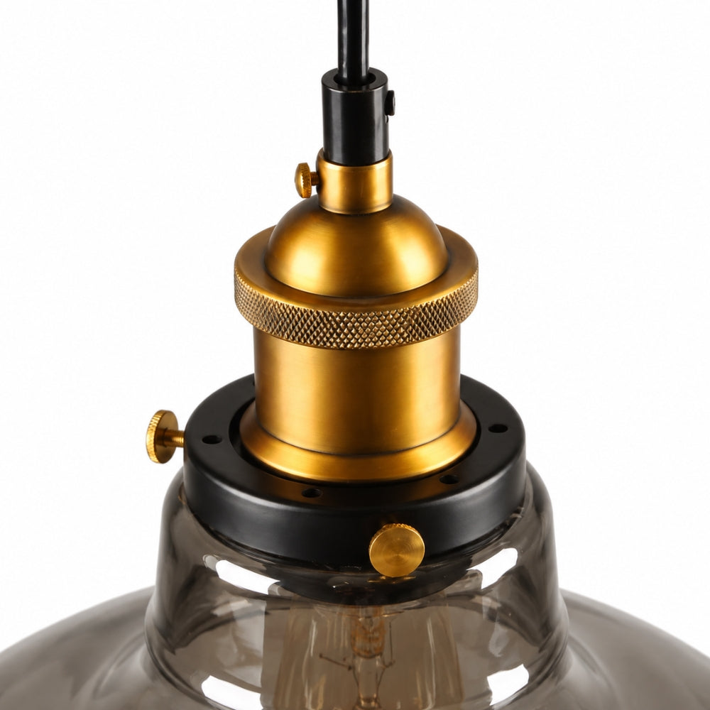Lampa wisząca z dymionego szkła E27