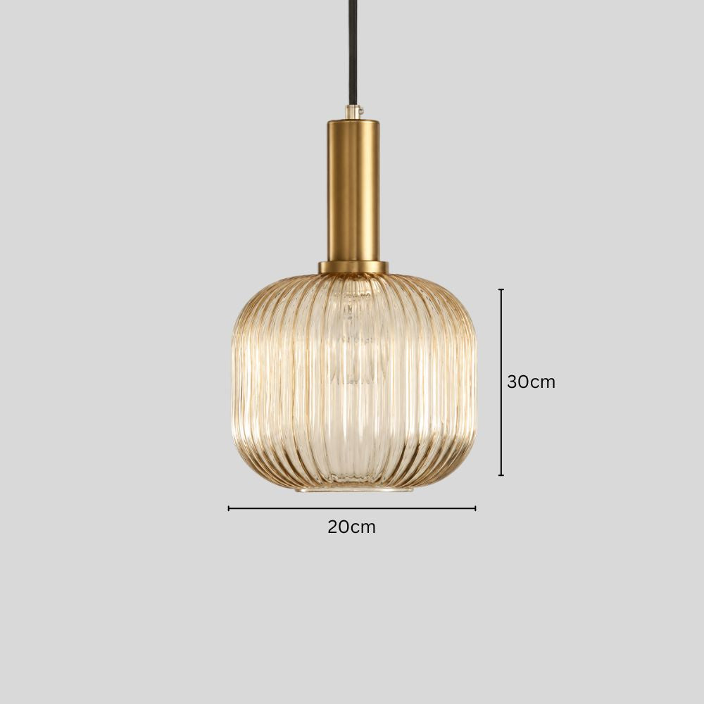 Regulowana lampa wisząca z kamienia i drewna