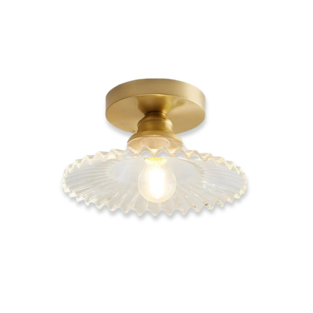 Lampa Sufitowa Szklana Vintage LED Kwiatowa