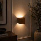 Klamka ścienna LED Nordic Wood Grain – naturalna faktura drewna