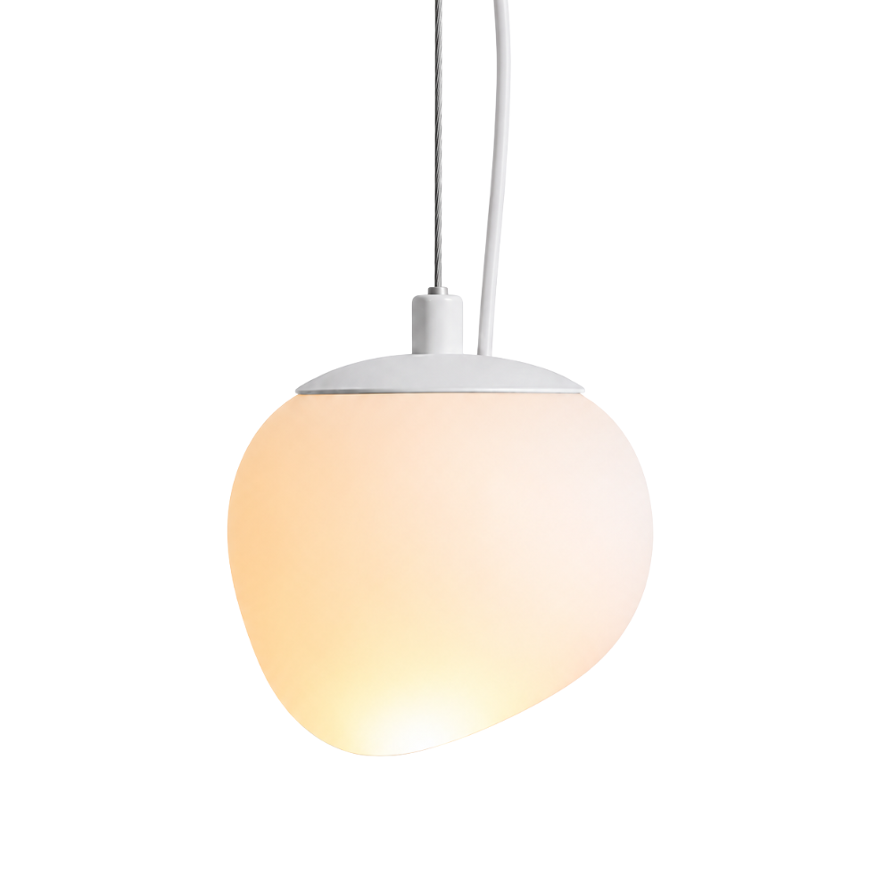 Elegancka szklana lampa wisząca w kształcie kuli z opalu
