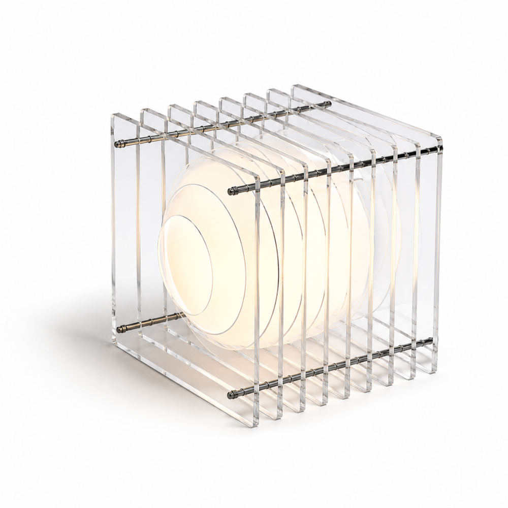 Lampa nastrojowa MoonCube z warstwowego akrylu