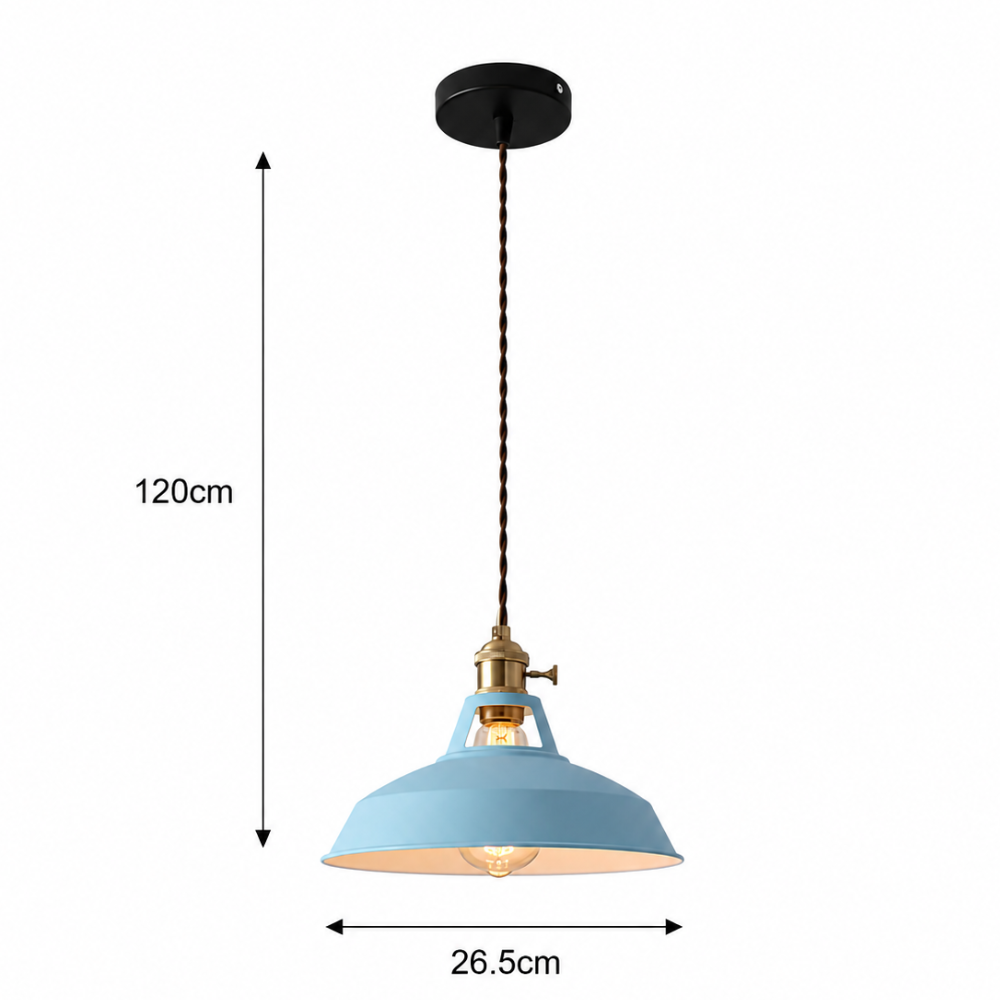 Minimalistyczna lampa wisząca w stylu industrialnym z matowym wykończeniem