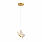 Motylkowa złota metalowa lampa wisząca