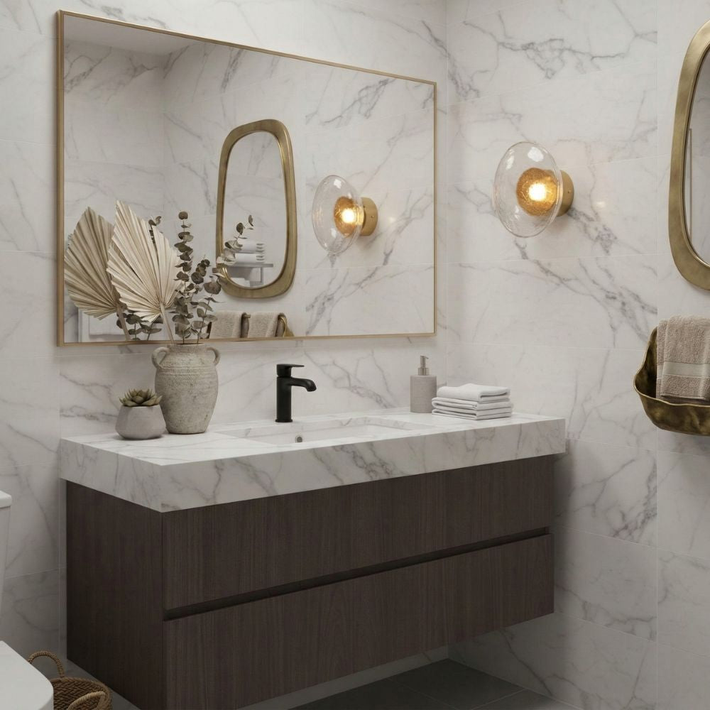 Lampa ścienna Ceto z okrągłym kloszem w stylu skandynawskim