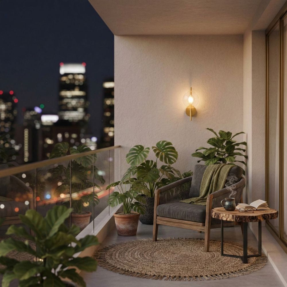 Lampa ścienna Ceto z okrągłym kloszem w stylu skandynawskim