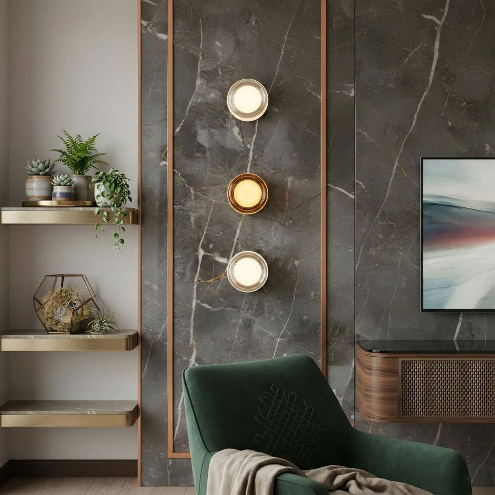 Nowoczesna lampa ścienna Nordic Luminous z akrylu