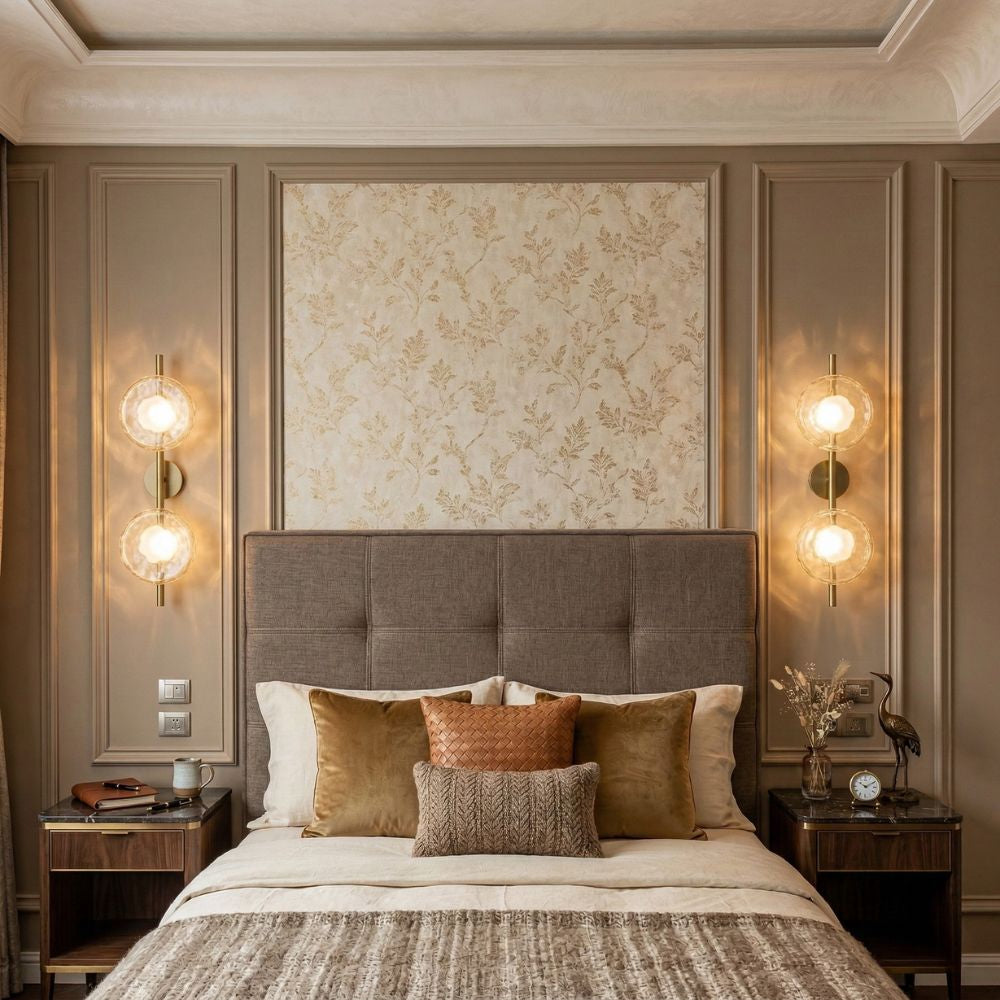 Lampa ścienna Ceto z okrągłym kloszem w stylu skandynawskim