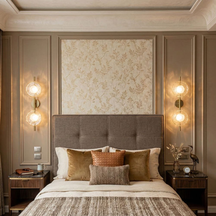 Lampa ścienna Ceto z okrągłym kloszem w stylu skandynawskim