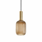 Regulowana lampa wisząca z kamienia i drewna