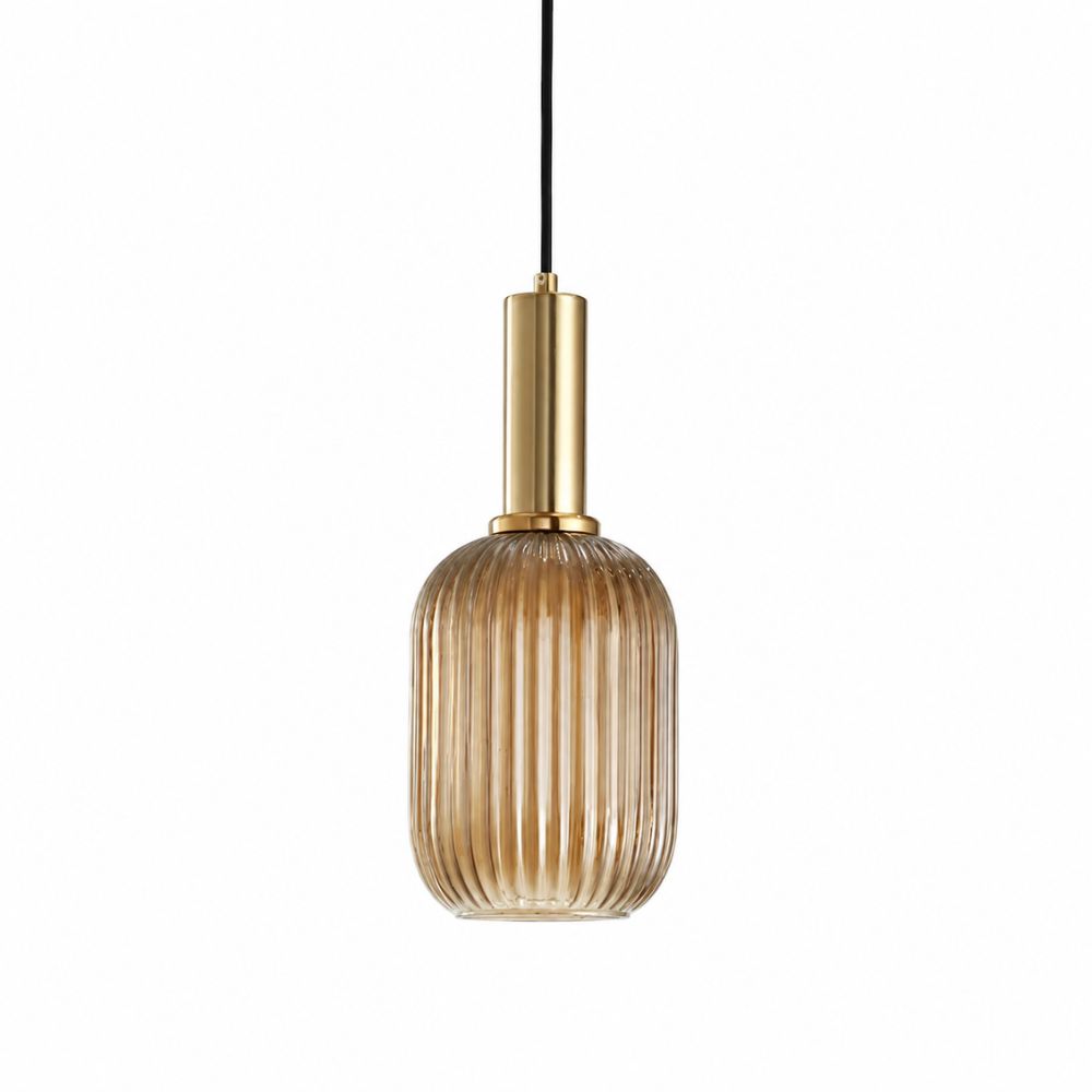 Regulowana lampa wisząca z kamienia i drewna