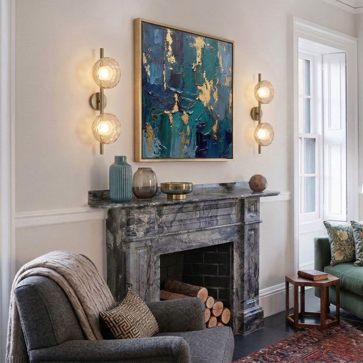 Lampa ścienna Ceto z okrągłym kloszem w stylu skandynawskim