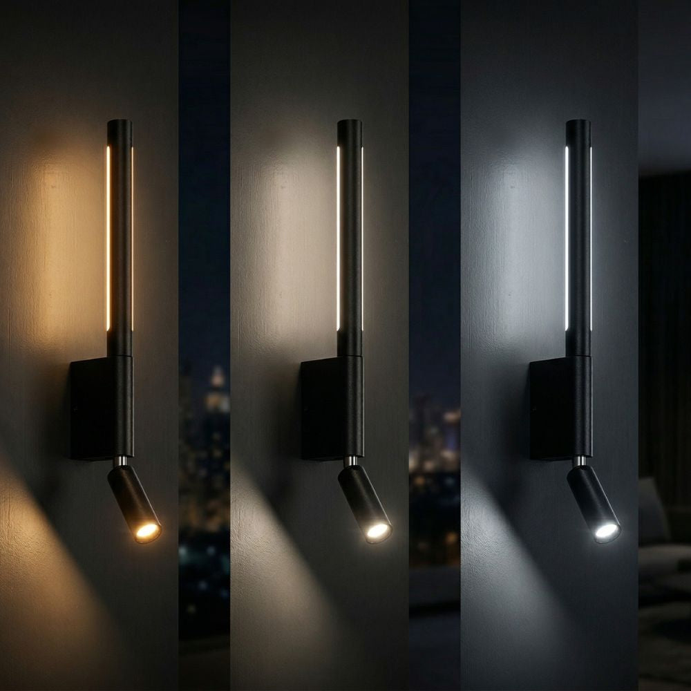 Nowoczesna lampa ścienna LED z podwójnym strumieniem światła