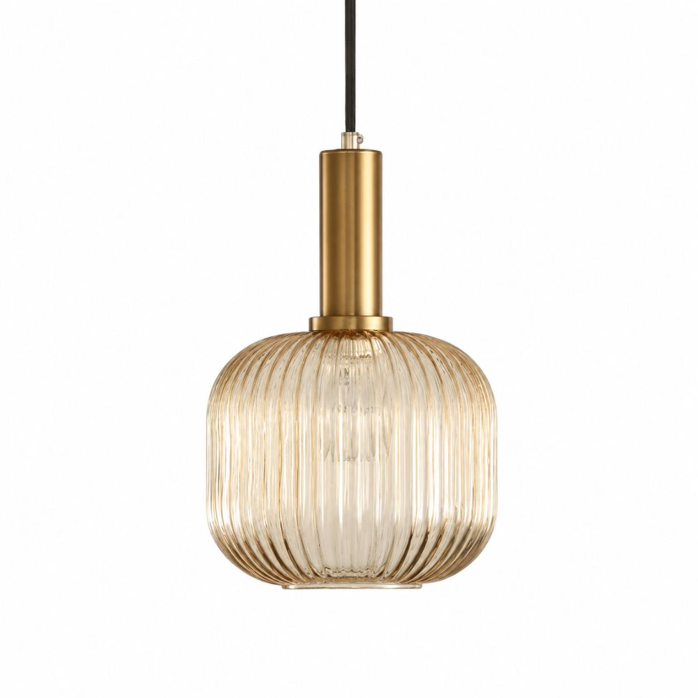 Regulowana lampa wisząca z kamienia i drewna