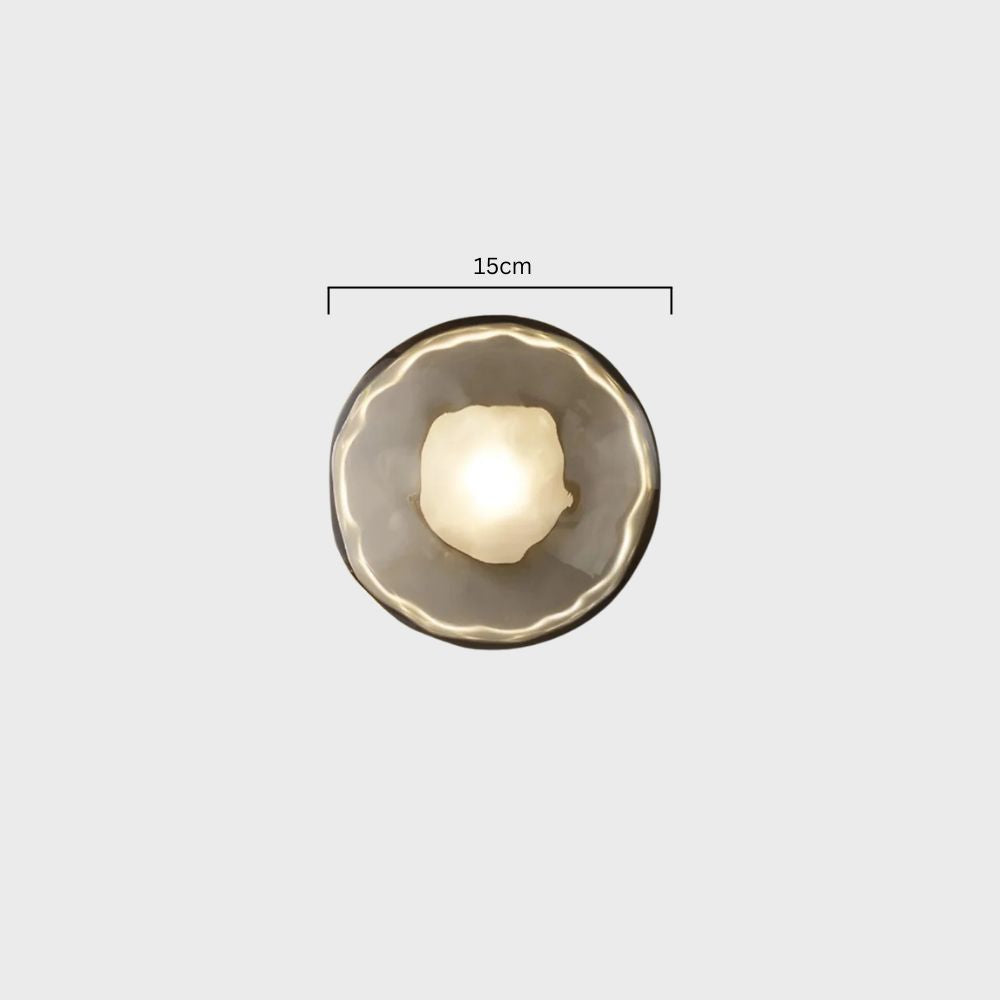 Lampa ścienna Ceto z okrągłym kloszem w stylu skandynawskim