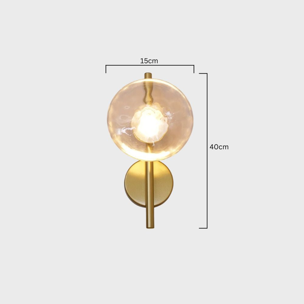 Lampa ścienna Ceto z okrągłym kloszem w stylu skandynawskim
