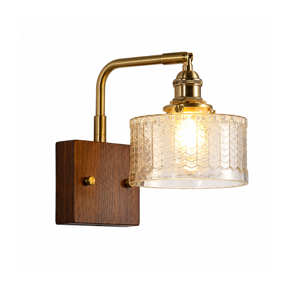 Szklana kinkiet w stylu vintage