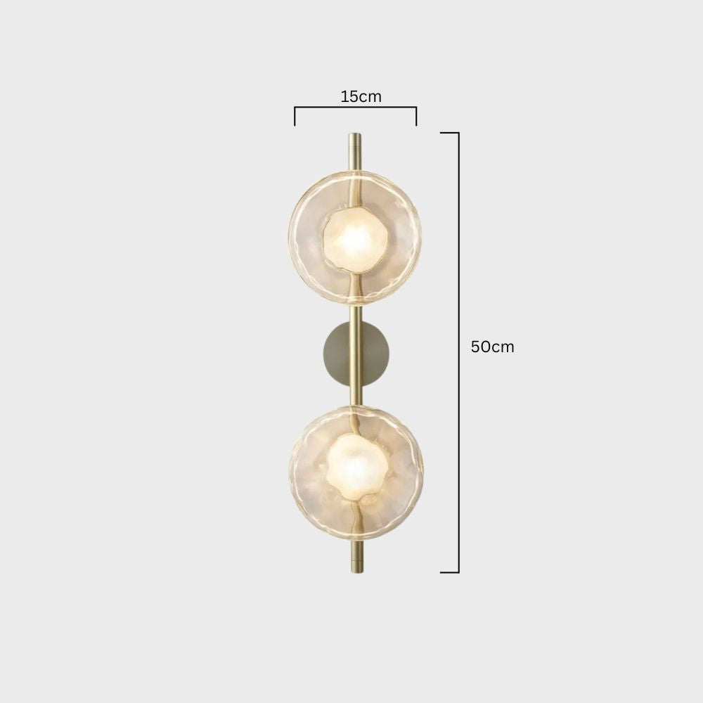 Lampa ścienna Ceto z okrągłym kloszem w stylu skandynawskim