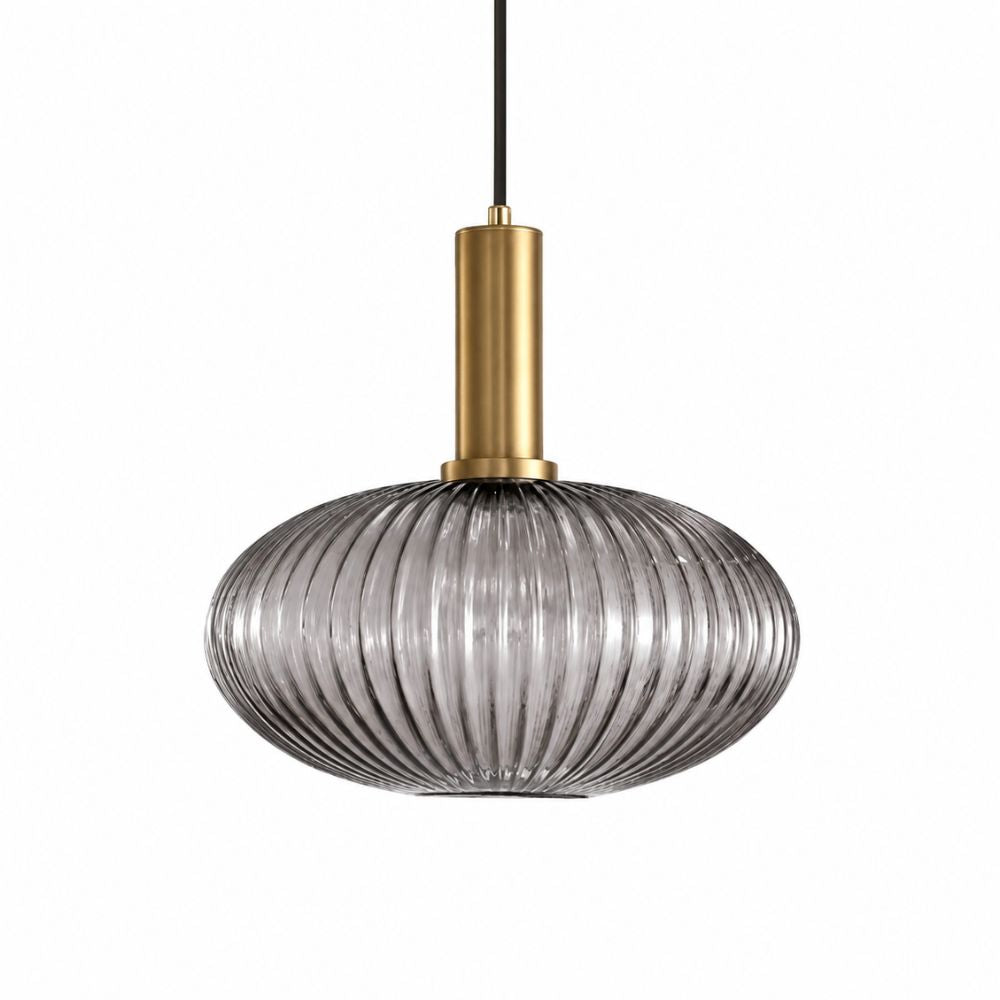 Regulowana lampa wisząca z kamienia i drewna