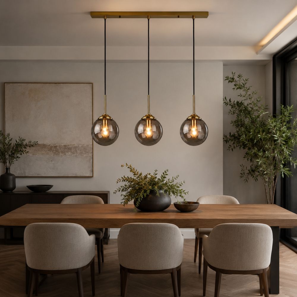 Nordycka szklana lampa wisząca LED