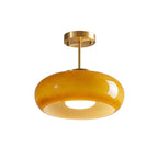 Lampa sufitowa led z bursztynowego szkła