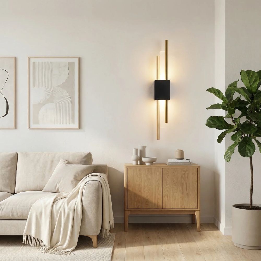 Nowoczesna Lampa Ścienna LED z Metalową Ramą