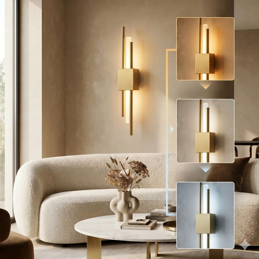 Nowoczesna Lampa Ścienna LED z Metalową Ramą
