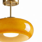 Lampa sufitowa led z bursztynowego szkła