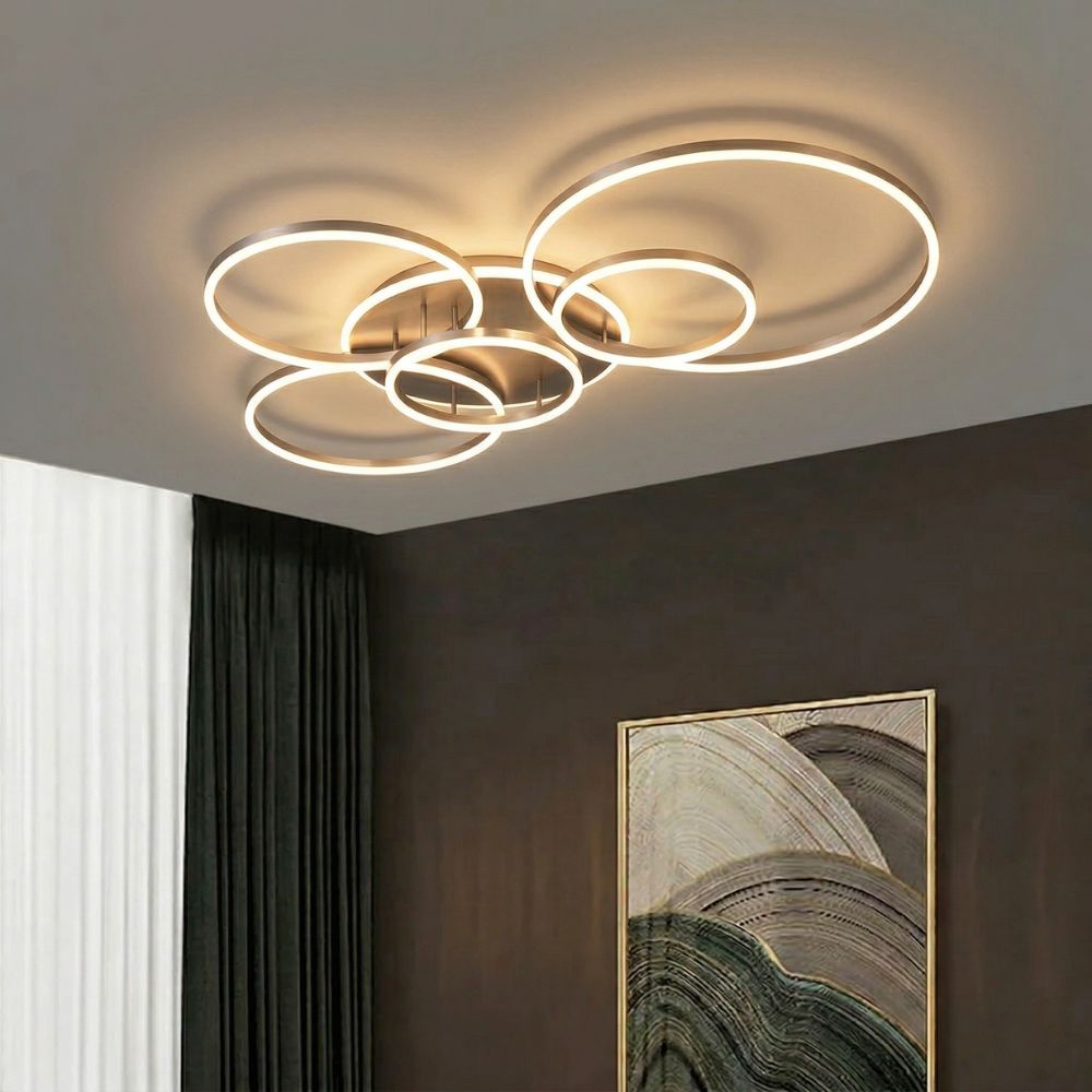 Lampa Sufitowa LED Czarna do Salonu