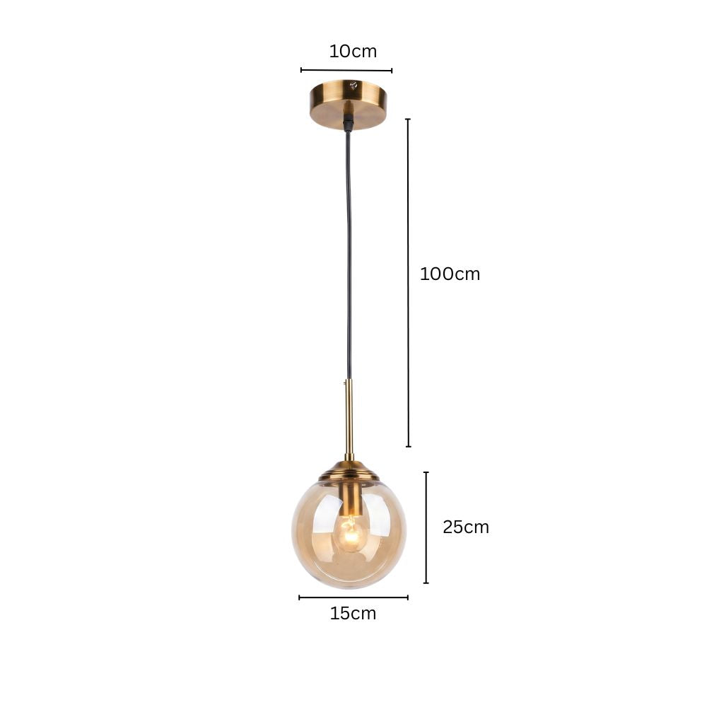 Nordycka szklana lampa wisząca LED
