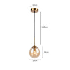 Nordycka szklana lampa wisząca LED